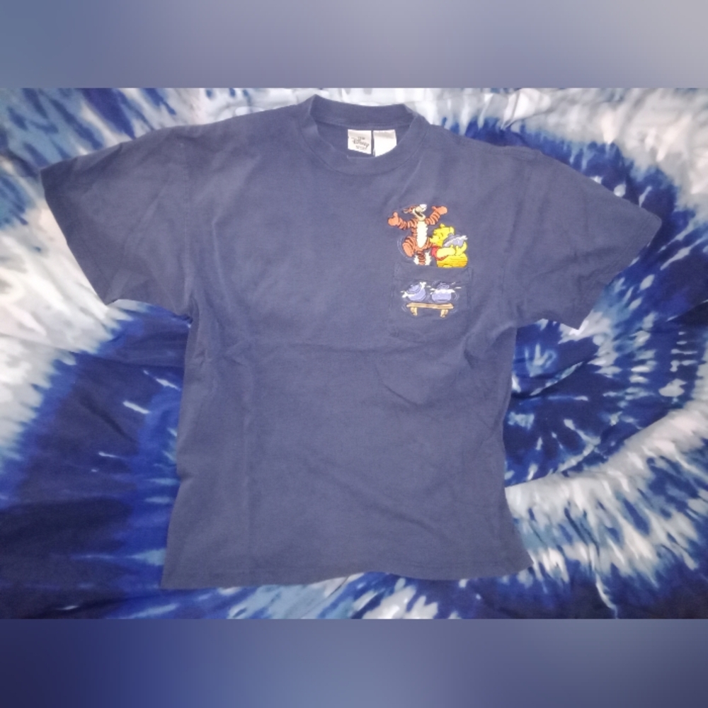Vintage Disney Store Embroidered Winnie The Pooh Tigger Shirt Size Large